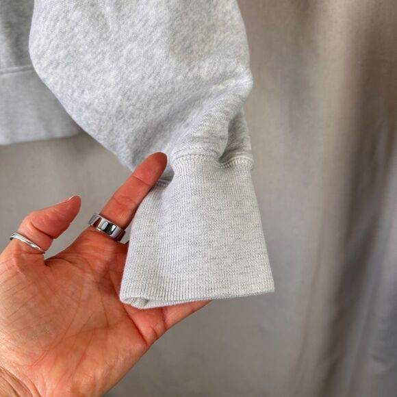 Abercrombie & Fitch Women's Essential Popover Hoodie in Light Gray | Size S/M - Picture 7 of 9